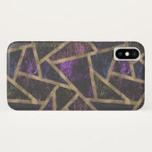 Paars en goudmozaïekpatroon Case-Mate iPhone case (Achterkant (horizontaal))