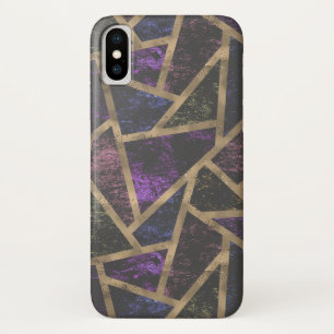 Paars en goudmozaïekpatroon Case-Mate iPhone case