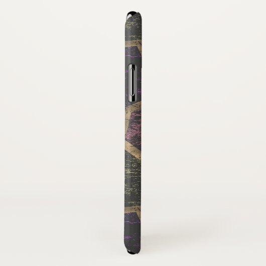 Paars en goudmozaïekpatroon Case-Mate iPhone case (Achterkant / rechts)