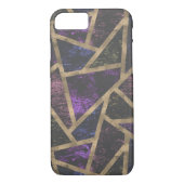 Paars en goudmozaïekpatroon Case-Mate iPhone case (Achterkant)