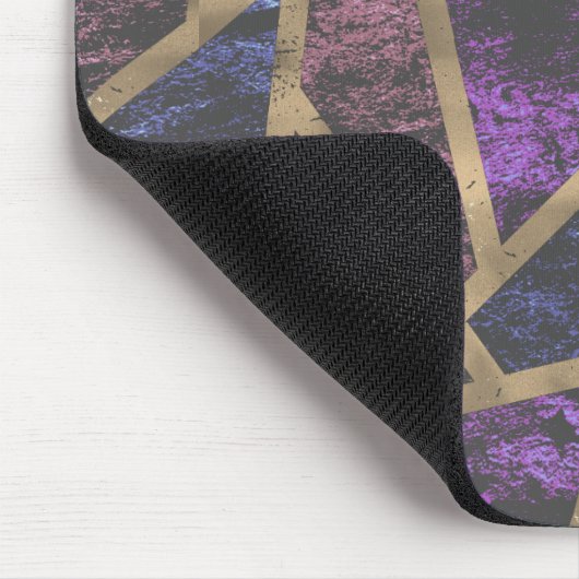 Paars en goudmozaïekpatroon muismat (Hoek)