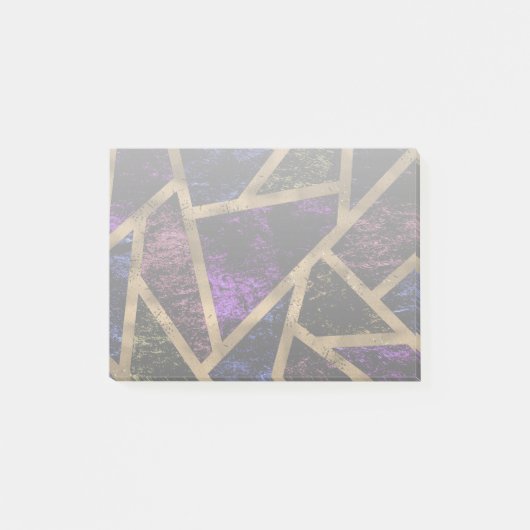 Paars en goudmozaïekpatroon post-it® notes (Voorkant)