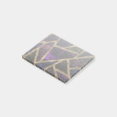 Paars en goudmozaïekpatroon post-it® notes (Schuin)