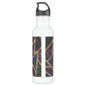 Paars en goudmozaïekpatroon waterfles  (Achterkant)