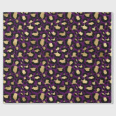 Paars- en goudpapier voor verpakkingsdoeleinden cadeaupapier (Vlak)