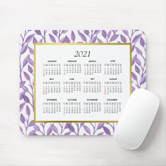 Paars en goudsinaasappelen | Agenda 2021 Muismat (Met muis)