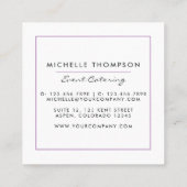 Paars en goudVisitekaartje Vierkante Visitekaartje (Achterkant)