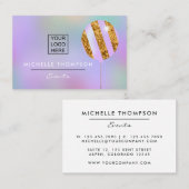 Paars en goudVisitekaartje Visitekaartje (Voorkant / Achterkant)