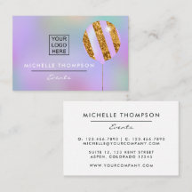 Paars en goudVisitekaartje