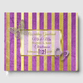 Paars en goudvlinder gastenboek (Voorkant)