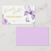 Paars en goudvlinder luierspoeling informatiekaartje (Voorkant / Achterkant)