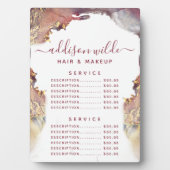 Paars en goudvormig menu Vloeibare inktprijs Fotoplaat (voorkant)