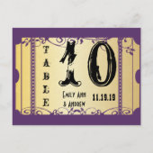 Paars en goudwisselaars briefkaart (Achterkant)