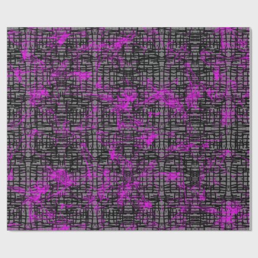 Paars en grijs abstract cadeaupapier (Vlak)