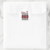 Paars en Grijs Afstudeerklas Ronde Sticker (Tas)