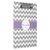 Paars en grijs Chevron Striped Klembord (Rechts)