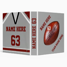 Paars en Grijs Gepersonaliseerde Voetbal Binder