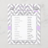 Paars en grijs olifant Baby shower Flyer (Voorkant)