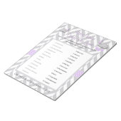 Paars en grijs olifant Baby shower Notitieblok (Schuin)