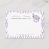 Paars en grijs olifant Baby shower Sm - Advies (Voorkant)