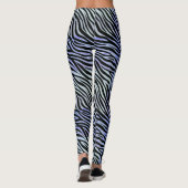 Paars en grijs Tone Zebra Print Leggings (Achterkant)