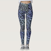 Paars en grijs Tone Zebra Print Leggings (Voorkant)