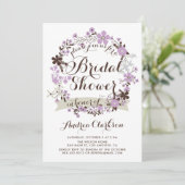  Paars en grijs Vrijgezellenfeest met schoorsteen Kaart (Staand voorkant)