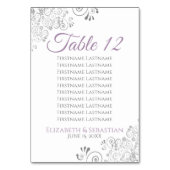 Paars- en grijze-weddenschapstabel kaart (Voorkant)