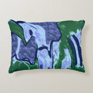 Paars en groen Abstract Accent Kussen