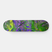 Paars en groen Abstract Persoonlijk Skateboard (Horizontaal)