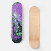 Paars en groen abstract persoonlijk skateboard (Voorkant)