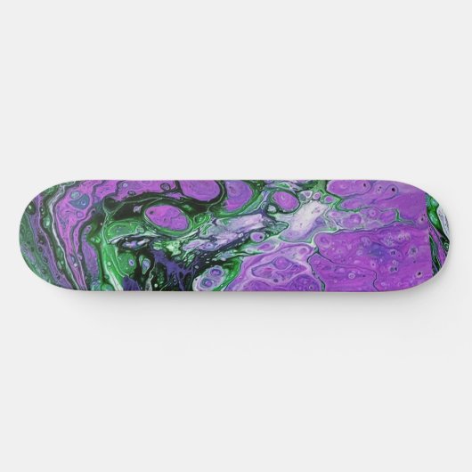 Paars en groen abstract persoonlijk skateboard (Horizontaal)