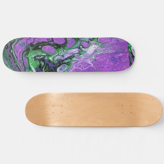Paars en groen abstract persoonlijk skateboard (Horizontaal)