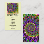 Paars en groen Bokeh Fractal Patroon Visitekaartje (Voorkant / Achterkant)