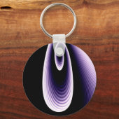 Paars en groen COOL modern patroon Sleutelhanger (Achterkant)