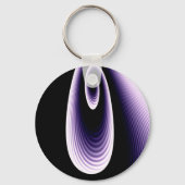 Paars en groen COOL modern patroon Sleutelhanger (Achterkant)