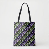 Paars en groen COOL modern patroon Tote Bag (Voorkant)