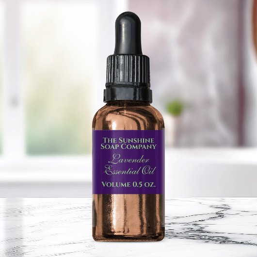 paars en groen cosmetisch etiket