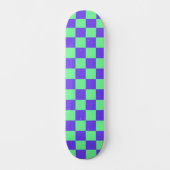 Paars en groen dambordpatroon persoonlijk skateboard (Voorkant)
