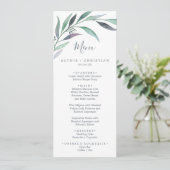 Paars en groen Eucalyptus Weddenschap-menu Menu (Staand voorkant)