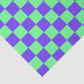 Paars en groen schaakbordpatroon tissuepapier (Detail)