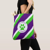 [Paars en groen] Vette strepen Tote Bag (Dichtbij)