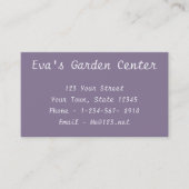 Paars en groen Visitekaartje (Voorkant)