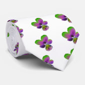 Paars en groene Stropdas van Floral (Opgerold)