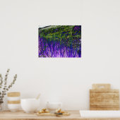 paars en groengras poster (Keuken)