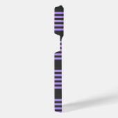 Paars en houtskool met vijf strippen iPhone hoesje (Rechterkant)