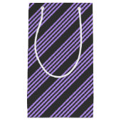Paars en houtskool met vijf strippen klein cadeauzakje (Voorkant)
