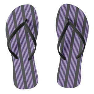 Paars en houtskool met vijf strippen teenslippers