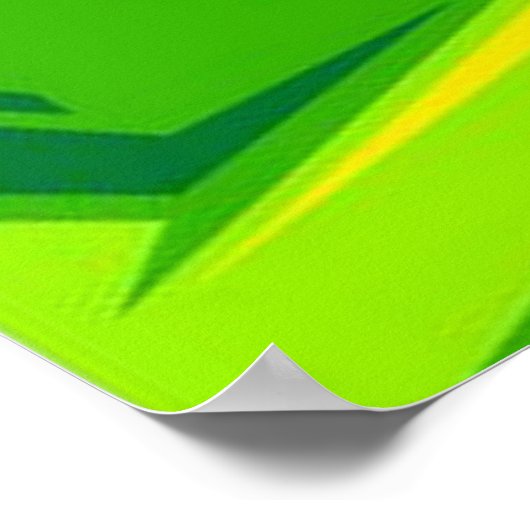 Paars en kalkgroen Abstract Poster (Hoek)