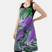 Paars en kalkgroen abstract zwijn schort (Insitu)